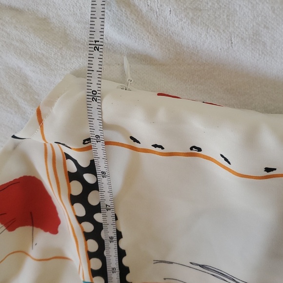 Spanner Colorful Abstract Print Antigua White Sz. L Dress with Belt NWT - Picture 10 of 16